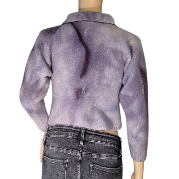 Patagonia Ombre Wool Purple Cropped Sweater - Picture 2 of 4